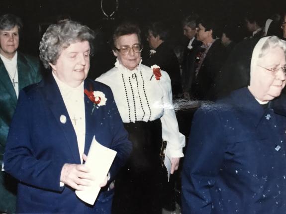 From left to right: Sr. Barbara Berbeusse, Sr. M Alberta, Sr. M. Emmaneul and Sr. M. Basil