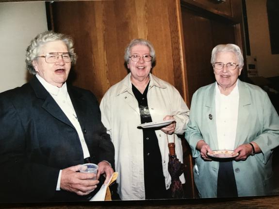 Sr. M. Christopher on the left, Sr. M. Caroline in the center and Sr. Madeline on the right