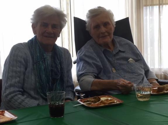 Here's a photo of Marie (on right) with Felicitas at Cabrini Nursing Home.