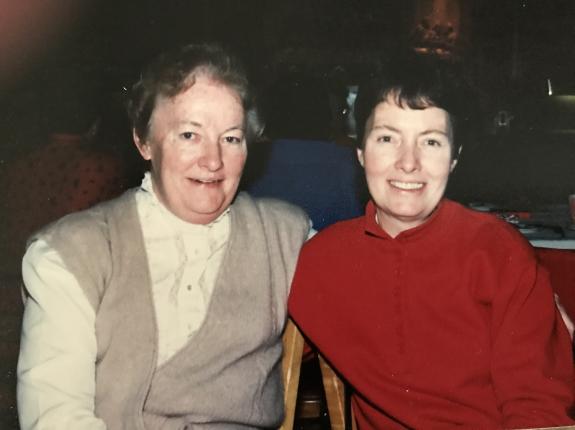Catherine (on the right) and her sister Margie 