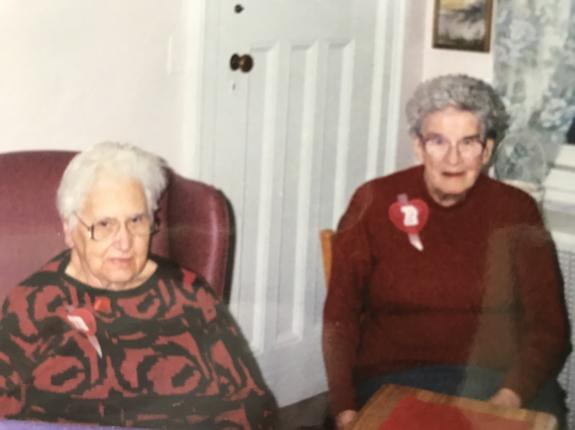 Sr. M. Alphonsus is on the left and Sr. M. Martina is on the right.