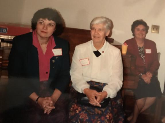 Annette at a Campus Reunion (in the center)