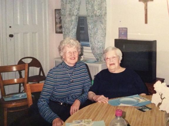 Sr. deLourdes and her dear friend Pat McCarthy, ADC