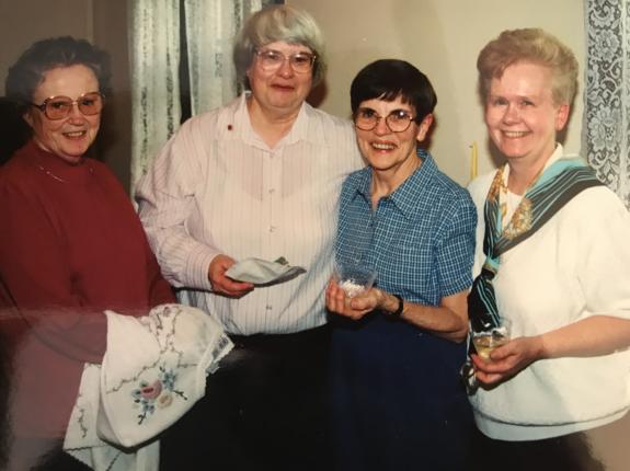 Srs. Celesta Kelley, Doretta Cornell, Eileen Donahue and Loretta Schollhamer