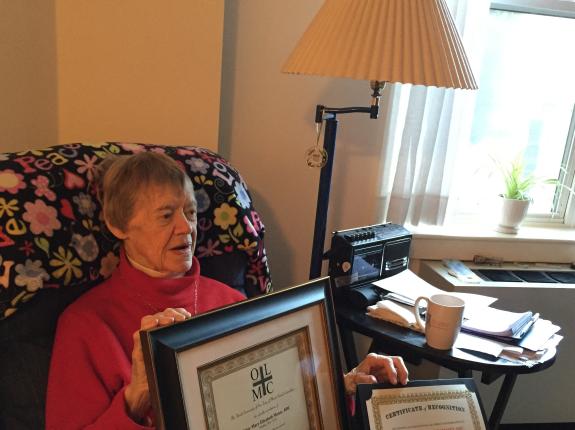 Sr. Mary Beth was honored by Our Lady of Mt. Carmel School in Elsmford.